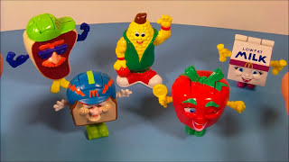 1992 FOOD FUNDAMENTALS SET OF 5 McDONALDS HAPPY MEAL COLLECTIBLES VIDEO REVIEW [upl. by Tom]