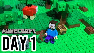 【レゴ LEGO】マインクラフト ストップモーション DAY1 Minecraft Stop Motion Day1 [upl. by Codel634]