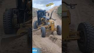 Yengeç Greyder yol tamiratı keşfet automobile jcb excavator cat motoniveladora caterpillar [upl. by Zel]