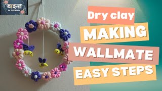 Handmade clay wallmate l Beautiful craft l Room decor ideas l Simple tutorial [upl. by Norval]