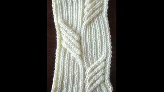 KNITTING PATTERN  SWEEPING CABLE TUTORIAL [upl. by Jaehne]