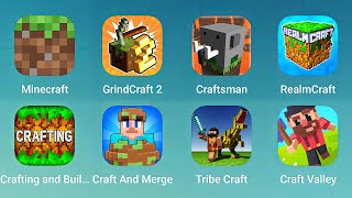 Minecraft GrindCraft 2 Craftsman Realmcraft Crafting and Building Craft and Merge Tribe Craft [upl. by Neleh]