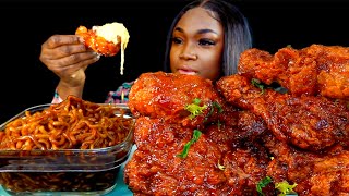 10 2X SPICY KOREAN FIRE CHICKEN MUKBANG  SPICY MUKBANG  KOREAN FIRE NOODLES  Mukbang [upl. by Elmo568]