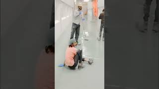 Epoxy flooring application national food youtube youtube plzdosuporrtmychanlfriends foryou [upl. by Haceber]