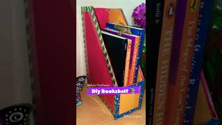 Diy bookshelf from cardboard explore ytshorts viral diy diyideas diycrafts bookshelf books [upl. by Borg]