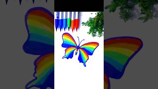 🌈  🦋 perfect drawing shorts easydrawing free tutorial [upl. by Elnora161]