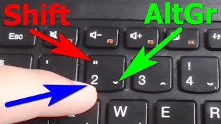 How to type Additional Symbols Lenovo B5130 laptop AltGr [upl. by Herschel]