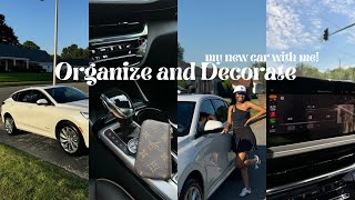 Organize and Decorate my NEW CAR with me  car essentials haul  car tour  Klarke White [upl. by Abshier157]