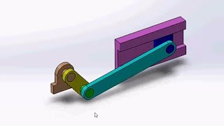 Slider crank mechanism in solidworks [upl. by Nerag]