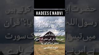 Surah Mulk prrhnay walay k liya bkhshish ka Aelaan 💕Hadees e nabi [upl. by Hamer]