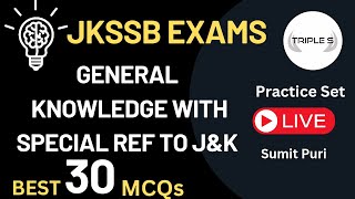 General knowledge with Special Reference to JampK Practice Set Best 30 MCQs by Sumit Puri [upl. by Nilac443]