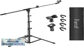 Ramzi Mic StandDouble Support Tripod Microphone Stand Floor Boom Mic Stand Review [upl. by Sinylg]