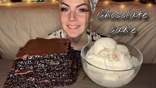 SYRUPY CHOCOLATE CAKE MUKBANG Vegan No Talking [upl. by Imat680]