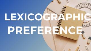 Lexicographic Preference I Its demand Function amp Graph I Basics [upl. by Itsym43]