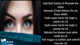 Nusrat Fateh Ali Khan  Na Chedo Hume Hum Sataye Huaye Hain Lyrics  Best Video  Heart Touching [upl. by Aratas17]