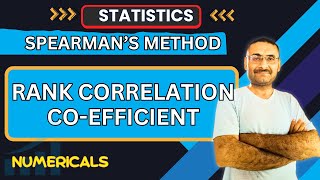 Rank Correlation Coefficient  Spearmans Method  Numericals  Probability amp Statistics  Btech JEE [upl. by Akihdar]