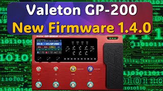 Valeton GP200  New Firmware 140 [upl. by Netsirk624]