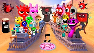 🌳 CANYON RIDE ALL INCREDIBOX SPRUNKI SONG FAMILY HORROR amp ORIGINAL SPARTAN KICKING in Garrys Mod [upl. by Aicelf981]