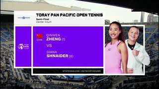 Qinwen Zheng vs Diana Shnaider  Toray Pan Pacific Open Tennis  SF [upl. by Sedicla]