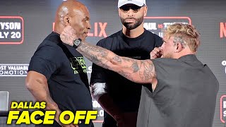 Mike Tyson amp Jake Paul have AGGRESSIVE second FACE OFF after HEATED PRESS CONFERENCE [upl. by Hilde]