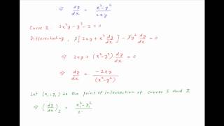 Condition that two curves intersect orthogonally example [upl. by Enner]