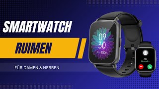 📱 RUIMEN Smartwatch mit Telefonfunktion Fitnessuhr mit SpO2 Schlafmonitor amp mehr für AndroidiOS ⌚💪 [upl. by Assetnoc498]