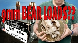 9mm Versus Bear Skull Test Grizzly 147 Gr P Kodiak Match Bear Load [upl. by Harlan]