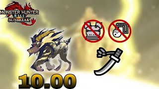 MHRiseSunbreak Furious Rajang No CharmNo Armor Long Sword [upl. by Cutcheon]