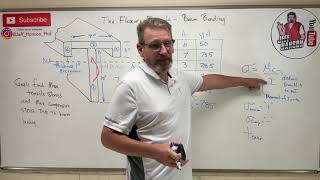 Mechanics of Materials Lesson 31  The Flexure Formula Beam Bending Example [upl. by Eirrek]