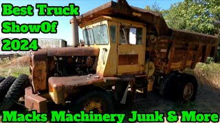 mack amp all make antique truck show old iron cat north west Lititz PA Gerhart machinery [upl. by Airdnaxila]