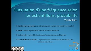 Fluctuation dune fréquence selon les échantillons et probabilité  vocabulaire [upl. by Autry]