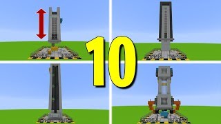 10 FAÇONS DE FAIRE DES ASCENSEURS DANS MINECRAFT [upl. by Edmunda]