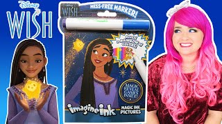 Coloring Disney Wish Imagine Ink Coloring Book  Magic Ink Activity Book Coloring Pages [upl. by Moreno292]