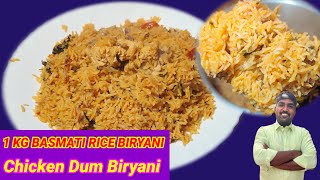 Chicken Dum Biryani  How to Make 1 KG Basmati Rice Chicken Biryani in Tamil  Biryani Recipe [upl. by Azer569]