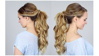 Big Ponytail Tutorial  How to get the volume [upl. by Eceinehs]