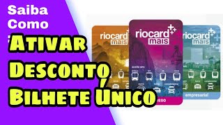 TUTORIAL  Como ATIVAR a Função Bilhete Unico dos Cartões RioCard Mais [upl. by Albur436]