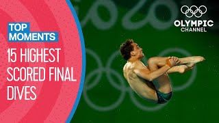 Mens 15 highest scored Final Dives at Rio 2016  Top Moments [upl. by Hepza]