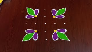 5×5dots easy rangolidaily mugguluthipkyanchifestival rangolitraditional rangoliRang kaa Rangoli [upl. by Safko]