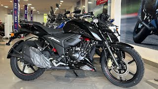 Tvs Apache RTR 160 4v Full Black Edition New Model 2024 Detailed Review  New Changes Price [upl. by Cleaves]