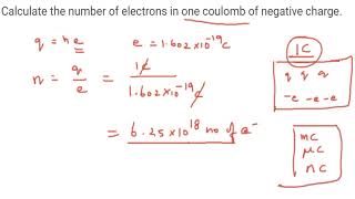 Calculate the number of electrons in one coulomb of negative charge Tamil [upl. by Devona]