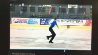 Levon Davis 2016 US Figure Skating Midwestern Sectionals [upl. by Aihsemak947]