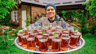 How to Make Turkish Tea and Revani  Outdoor Cooking [upl. by Lusty319]