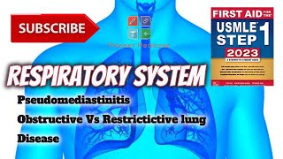 PseudomediastinitisObstrictive and restrictive Lung disease from first aid step 1part 1UrduHindi [upl. by Joellen710]