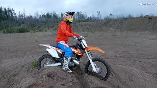 KTM SX250 2Stroke  So much power Raw Sounds [upl. by Elleina]