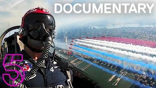 RAF Red Arrows Meet US Thunderbirds Over New York  Red Arrows Take America Documentary  Channel 5 [upl. by Niloc]