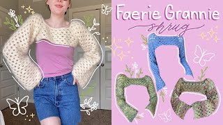 Crochet Raglan Granny Shrug Bolero Sleeves Tutorial  ANY SIZE  Hayhay Crochet [upl. by Colombi]