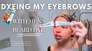 Dyeing my eyebrows at home with men’s beard dye [upl. by Enaile]