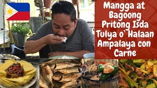 Mangga at Bagoong Pritong Isda Tulya Ampalaya con Carne quotMUKBANGquot Filipino food [upl. by Puri]