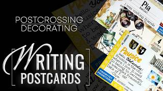 ✒️ WRITING amp Decorating postcards  POSTCROSSING  14 Jul 2024 [upl. by Kerat]