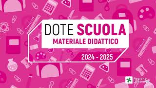 Dote Scuola – Materiale didattico 20242025 [upl. by Radman]